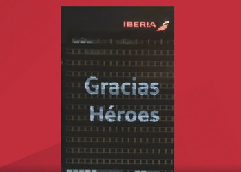 “Thanks, Heroes!”, Iberia’s Tribute to Those Fighting COVID-19