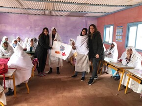Voluntarias de ONG Mano a Mano en la visita al proyecto de Marruecos