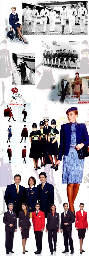 Iberia uniforms through the years