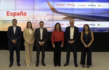 Cepsa, Iberia, Iberia Express, Vueling, and BIOCIRC promote SAF as a national project to lead sustainable air transport