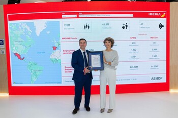 Iberia presents its socio-economic impact calculator, verified by AENOR