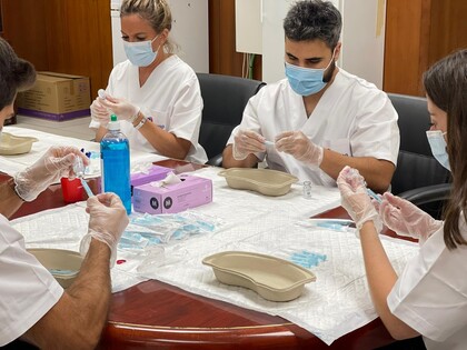 La Muñoza, centro de vacunación