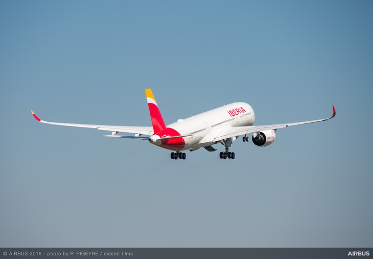 Airbus A350 taking off